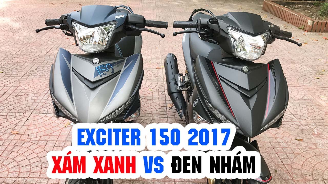 Exciter 150 Xám Xanh và Exciter 150 Đen Nhám So sánh chi tiết ...