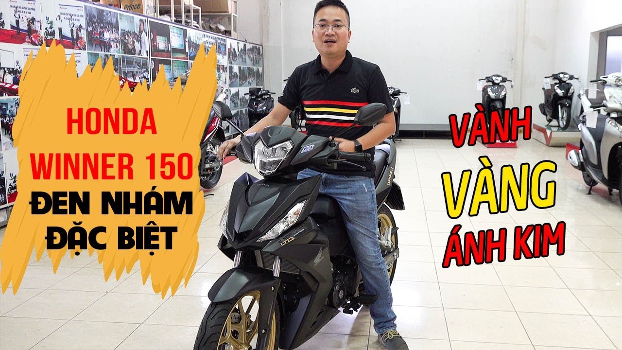 Honda Winner 150 2018 Đen Nhám Đặc Biệt Vàng Ánh Kim ▶ Đánh giá chi tiết