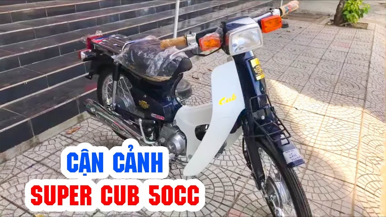 Cận cảnh Super Cub 50cc ▶ Xe máy nhỏ nhắn xinh xắn dành cho học sinh