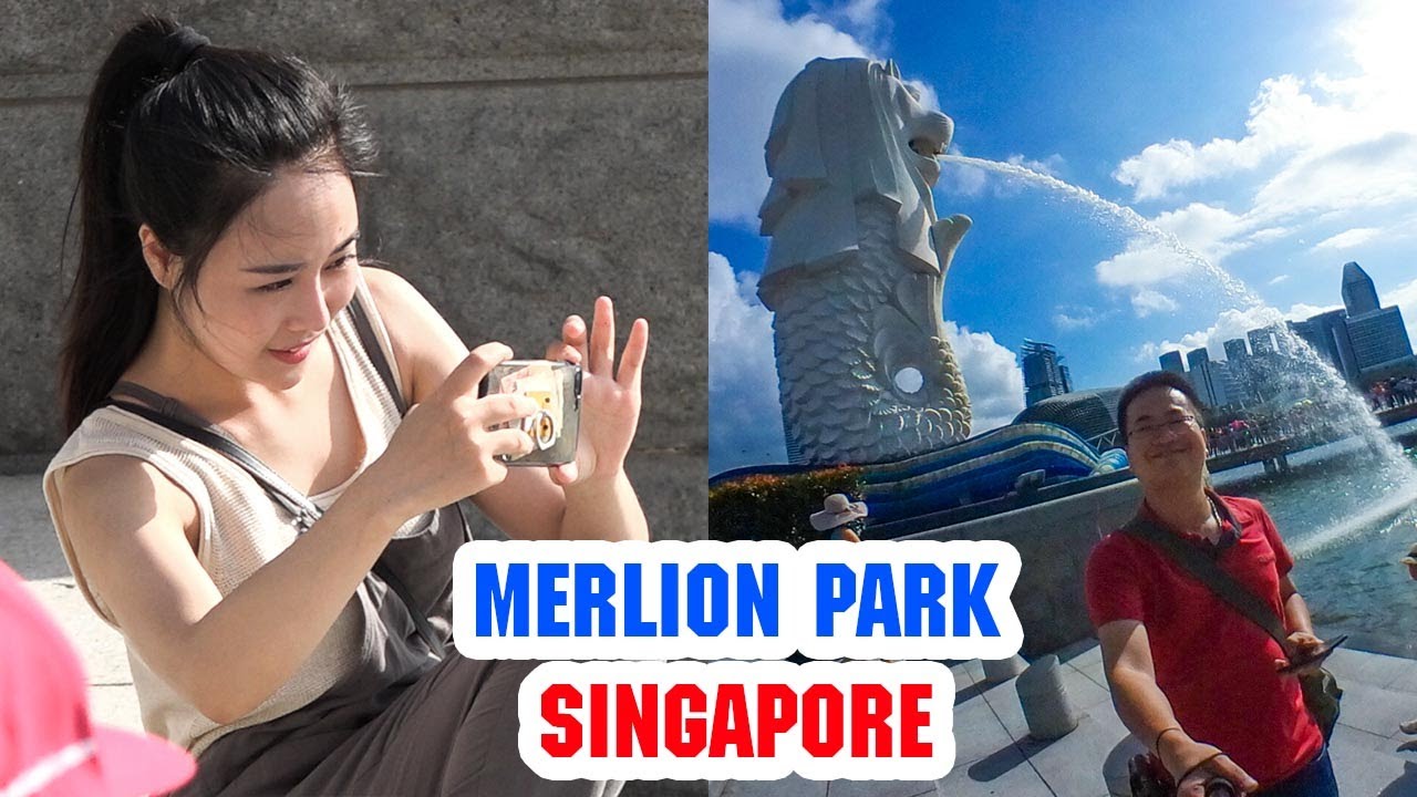 DU LỊCH SINGAPORE ▶ Đi dạo ngắm gái cực xinh tại Công viên Sư tử biển MerLion Park