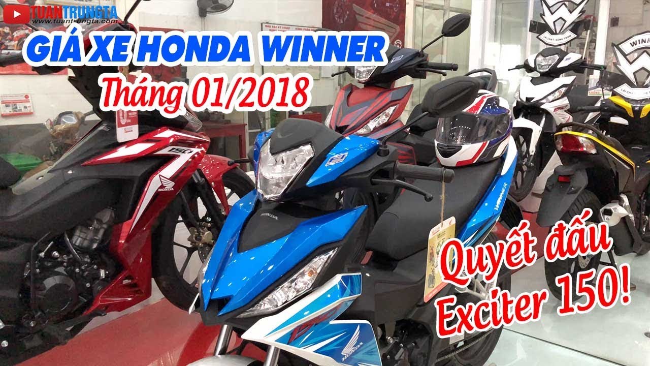 Giá xe Honda Winner 150 2018 tháng 1/2018 ▶ Đen Nhám quyết đấu Exciter 150!