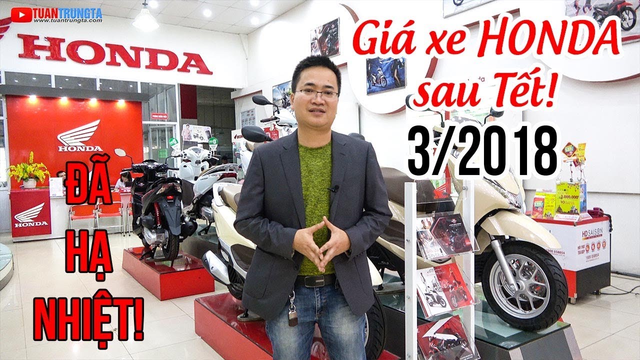 Giá xe máy Honda tháng 3/2018: Winner 150 còn ít, Air Blade, SH Mode, Vision vẫn cao!