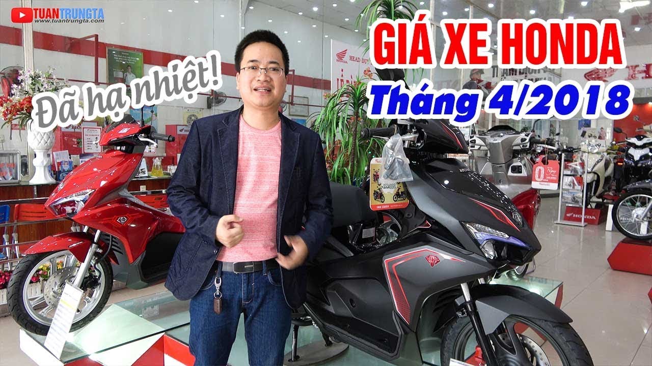 Giá xe máy Honda tháng 4/2018: Winner 150 vẫn ít, Air Blade, SH Mode, Vision đã hạ!