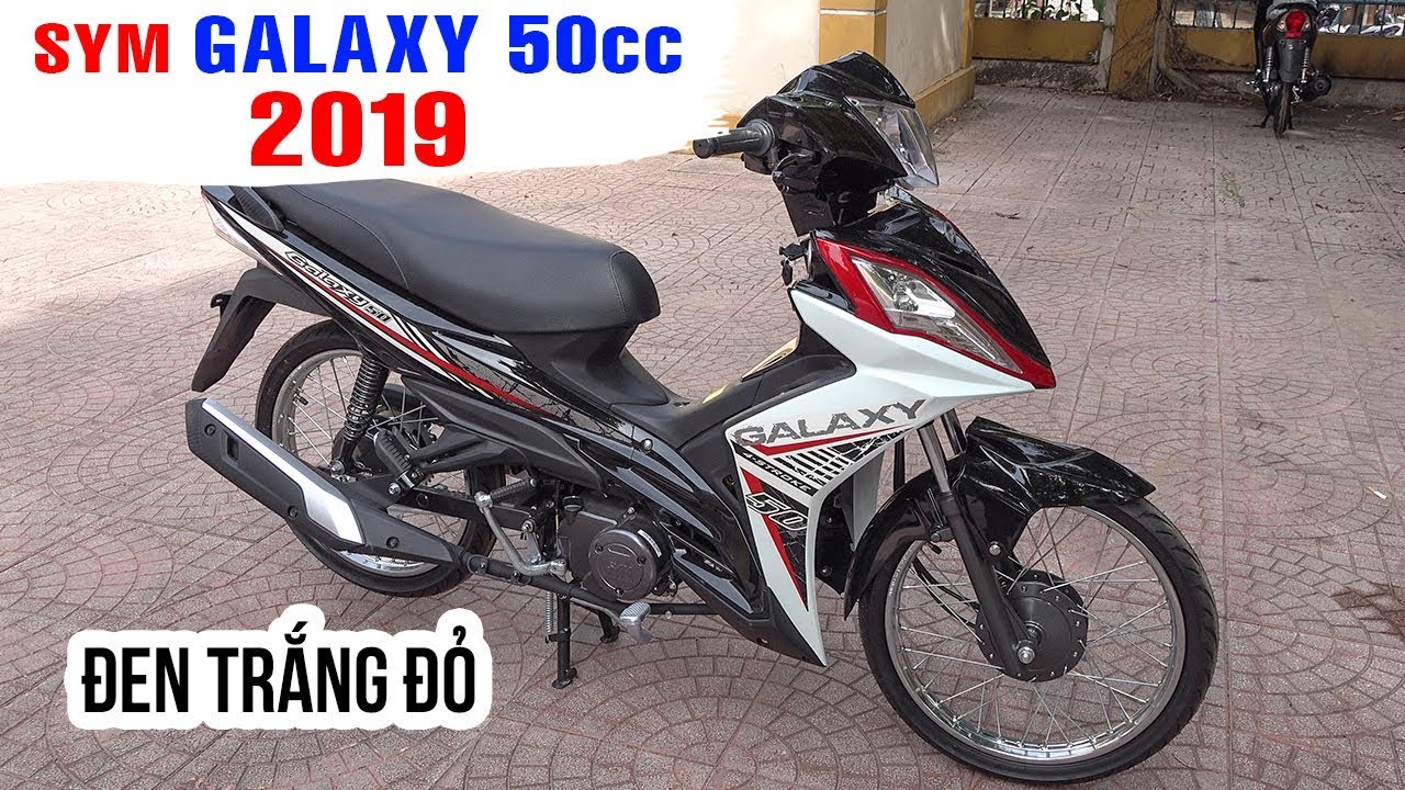 SYM Galaxy 50cc 2019 Đen Trắng Đỏ ▶ Kết quả cuộc tình Exciter và Winner