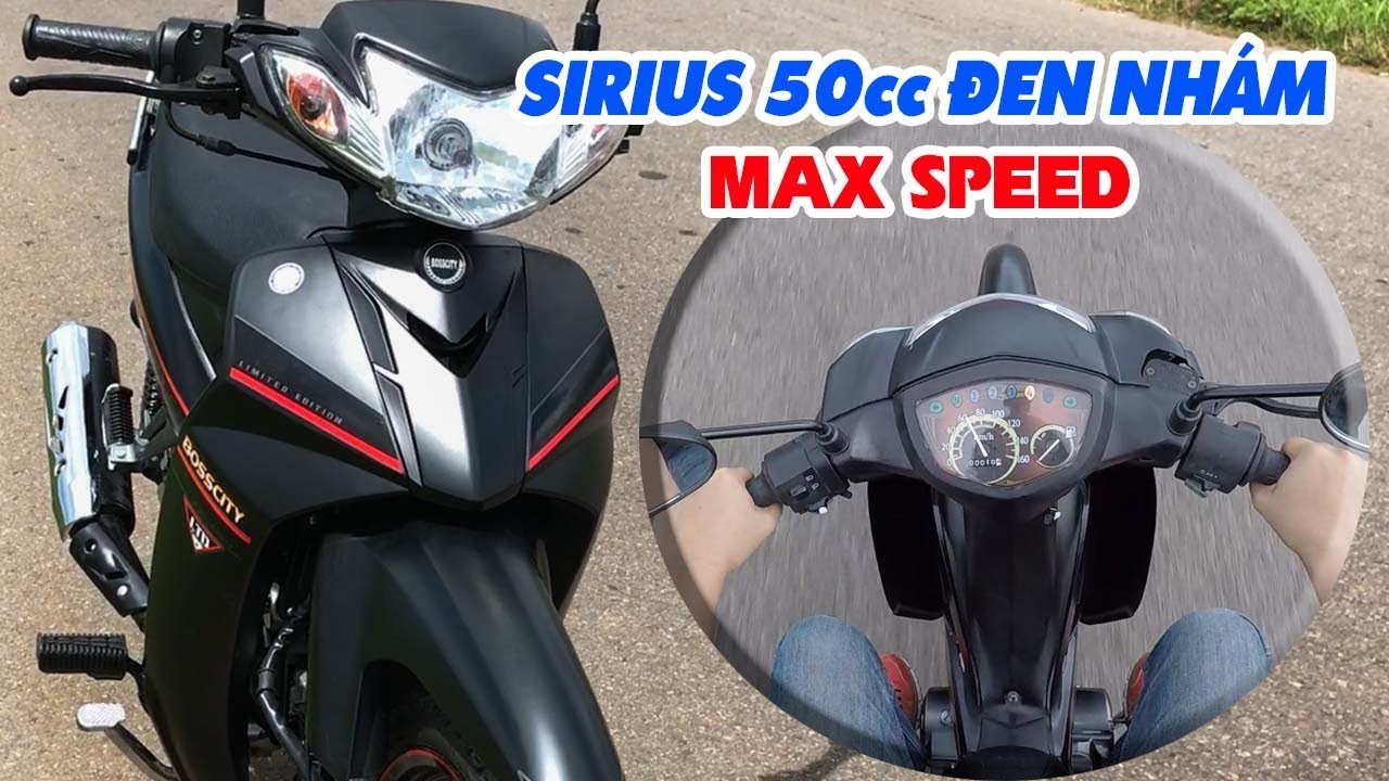 Sirius 50cc Đen Nhám ▶ Đánh giá, test Tốc độ và MAX SPEED!