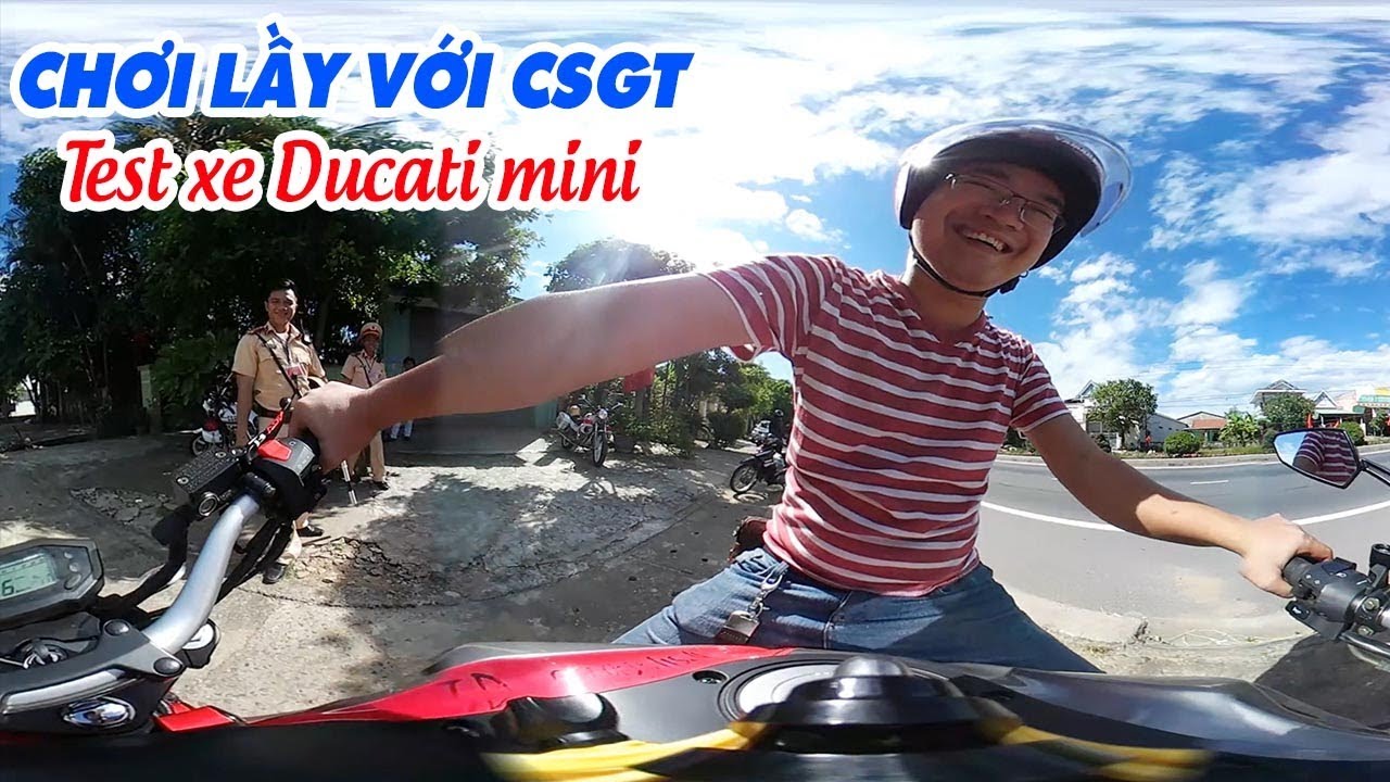 Thanh niên chơi lầy với CSGT cùng Ducati Mini trẻ trâu 🤣 360 VR Video