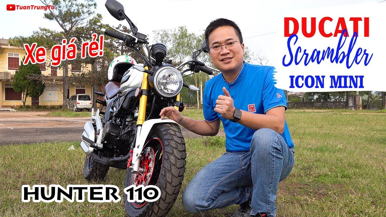 Xe Moto mini giá rẻ Ducati Scrambler Icon Mini 110cc ▶ Đánh giá và Trải nghiệm