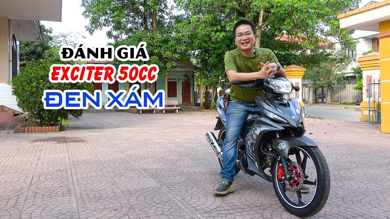 Đánh giá Exciter 50cc 2018 Đen Xám ▶ Nhìn rất chất!