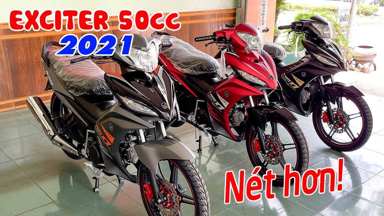 EXCITER 50cc 2021 Review | Thiết kế liền lạc và Màu sắc bắt mắt hơn